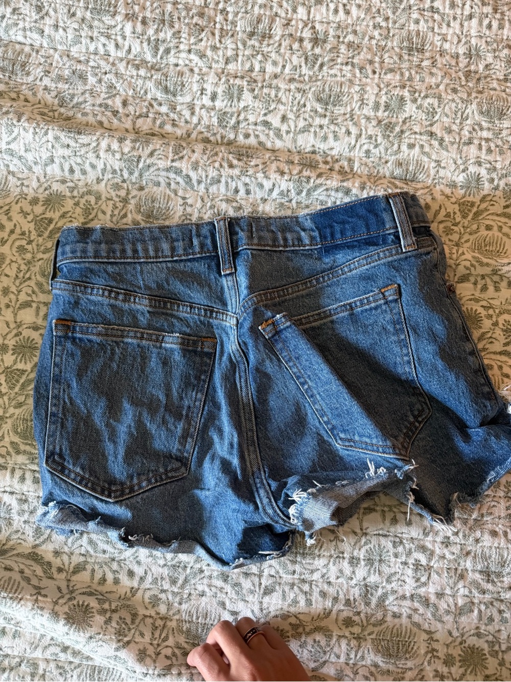 Abercrombie & Fitch Distressed Denim Shorts - Blue